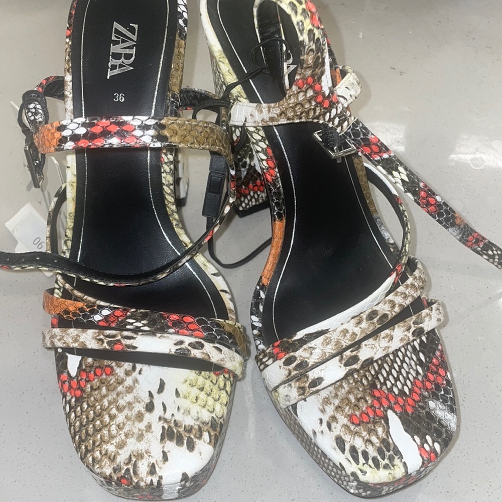Zara’s snake skin heels